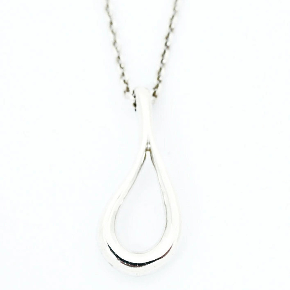 Tiffany Co Elsa Peretti Open Teardrop Silver Pendant Silver